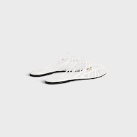 SCOOBIE BRAIDED MULE IN GOATSKIN - WHITE -  - 2 | CELINE