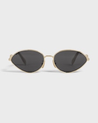 Wire 01 sunglasses in Metal - Light Gold / Smoke -  - 1 | CELINE