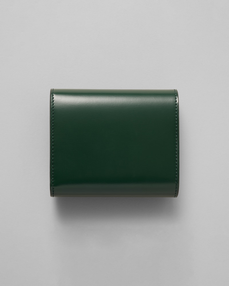 Small Flap Wallet TRIOMPHE IN Shiny calfskin - PINE - WALLETS - 1 | CELINE