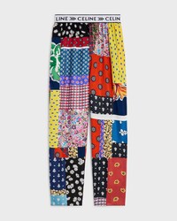 patchwork trousers IN silk - MULTICOLOR -  - 1 | CELINE