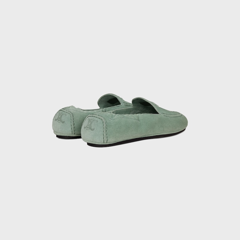 MOCASSIN ADAM EN CUIR DE VEAU VELOURS - CÉLADON -  - 1 | CELINE