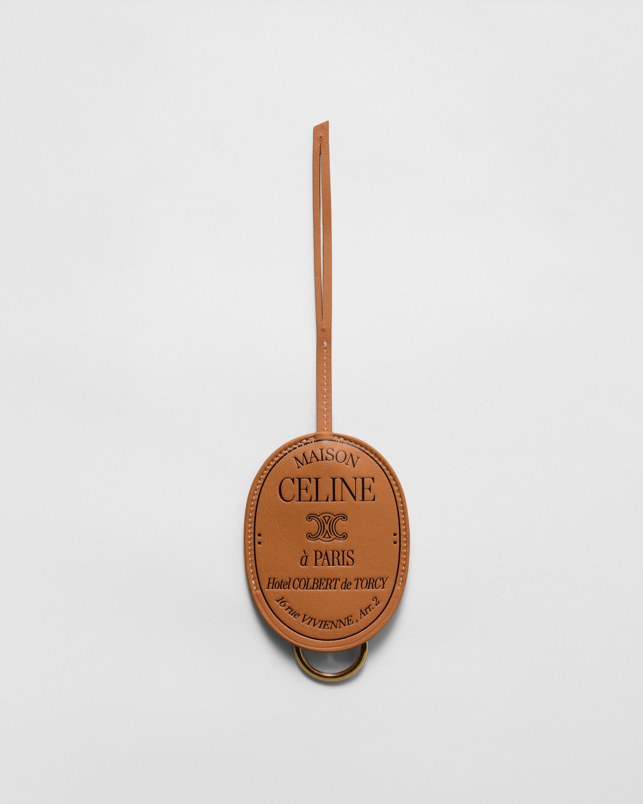 LEATHER MEDAILLON CHARM IN SMOOTH LAMBSKIN - MIEL | CELINE LEATHER MEDAILLON CHARM IN SMOOTH LAMBSKIN - MIEL | CELINE