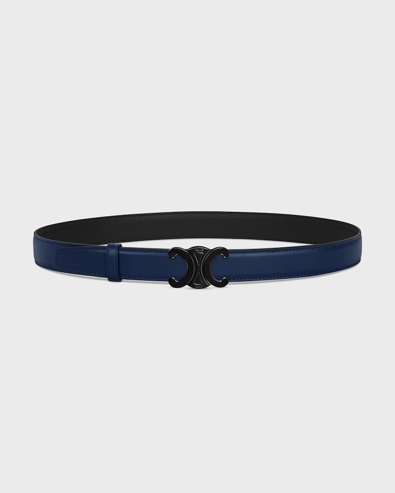 Tracolla reversibile da 25 mm in pelle di vitello liscia e granata -  -  - 1 | CELINE