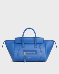 LITTLE LUGGAGE IN SUPPLE SHINY LAMBSKIN - OXIDE BLUE - HIVER CELINE - WINTER SELECTION - 1 | CELINE