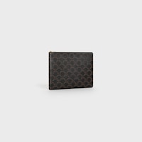 Pouch IN Triomphe Canvas - Black - POUCHES - 2 | CELINE