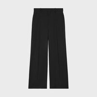 ethan trousers IN wool gabardine - BLACK -  - 1 | CELINE
