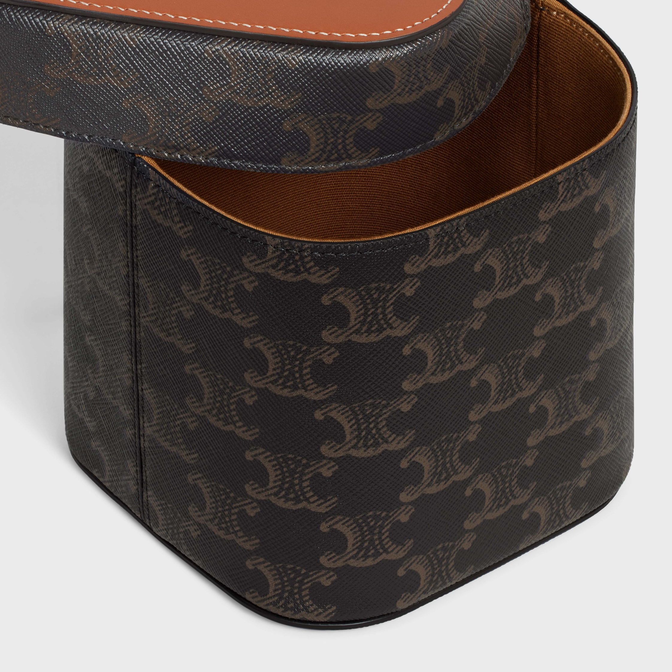Medium Box in Triomphe Canvas and Calfskin - TAN | CELINE