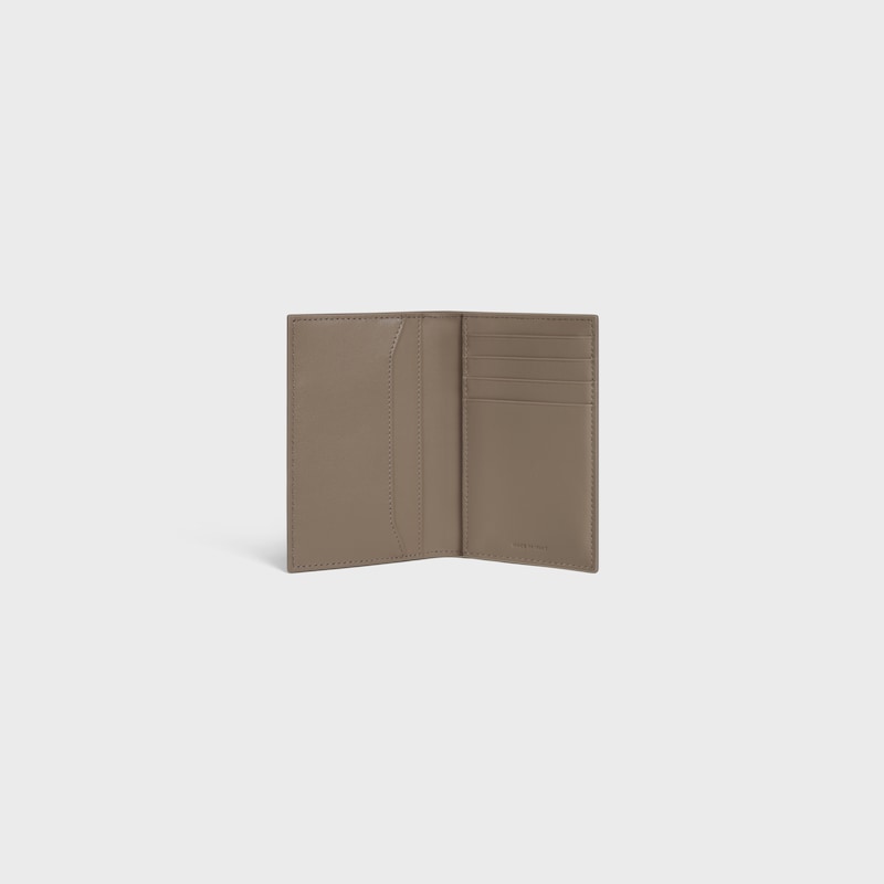 VERTICAL CARD HOLDER IN GRAINED CALFSKIN - SOURIS - CARD HOLDERS - 1 | CELINE