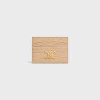 PORTE-CARTES TRIOMPHE CROCODILE NILOTICUS - OAT BEIGE - PORTE-CARTES - 1 | CELINE