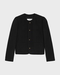 icone jacket IN viscose - BLACK -  - 1 | CELINE