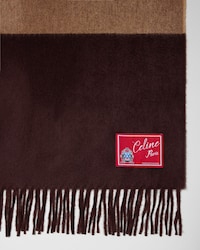 ÉCHARPE EN CACHEMIRE BICOLORE - CHOCOLATE/SAND -  - 2 | CELINE