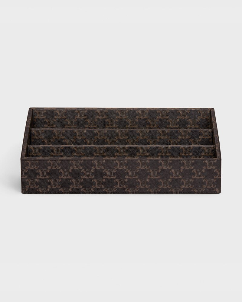 Schreibwaren-Organizer aus Triomphe Canvas - SCHWARZ / TAN - KLEINE GESCHENKE - 1 | CELINE