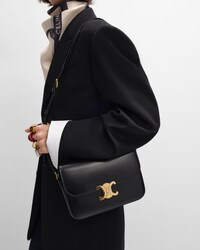 KLASSISCHE TRIOMPHE TASCHE aus glänzendem Kalbsleder - SCHWARZ - GIFT FINDER - 2 | CELINE