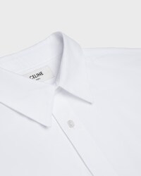 CAMISA HOLGADA DE POPELINA DE ALGODÓN - BLANCO -  - 2 | CELINE
