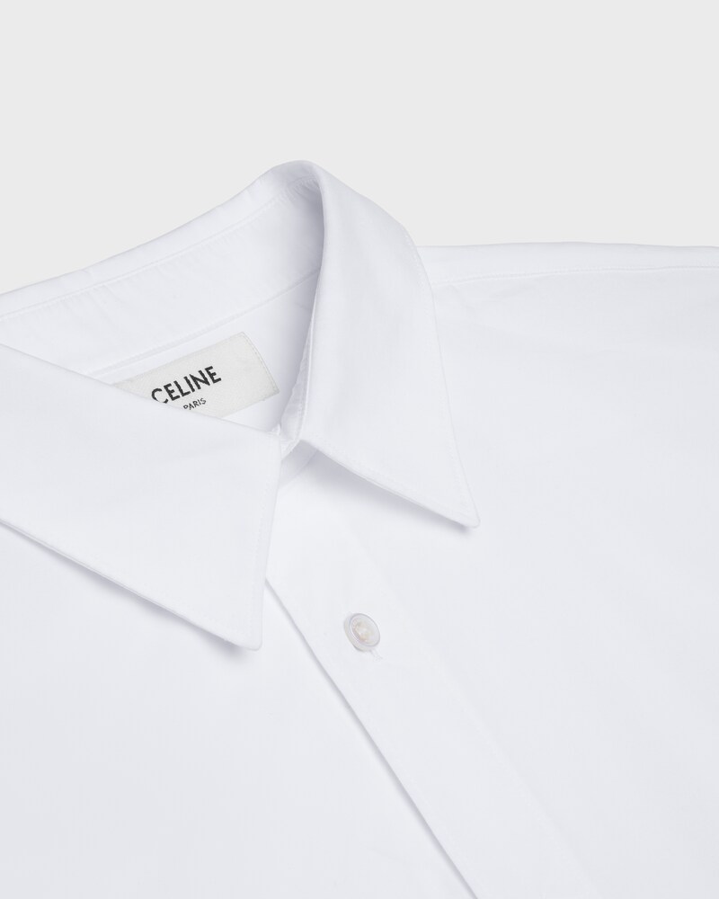 loose shirt IN COTTON POPLIN - WHITE -  - 1 | CELINE