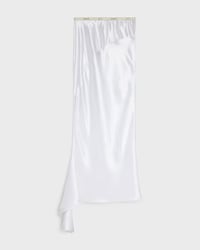 skirt IN viscose satin - OPTIC WHITE -  - 1 | CELINE