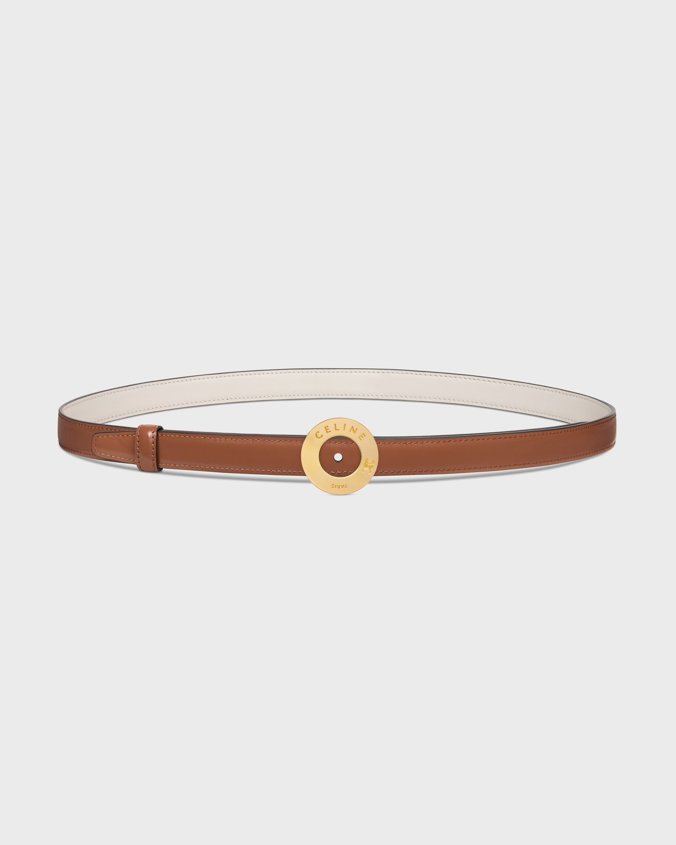 CELINE CELINE DISC BUCKLE 18MM IN METAL & Reversible Strap 18MM IN TAURILLON