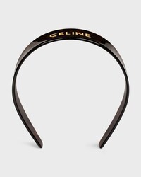 醋酸纖維及精鋼Celine髮飾頭帶 - 深玳瑁色/金色 - 髮飾 - 1 | CELINE