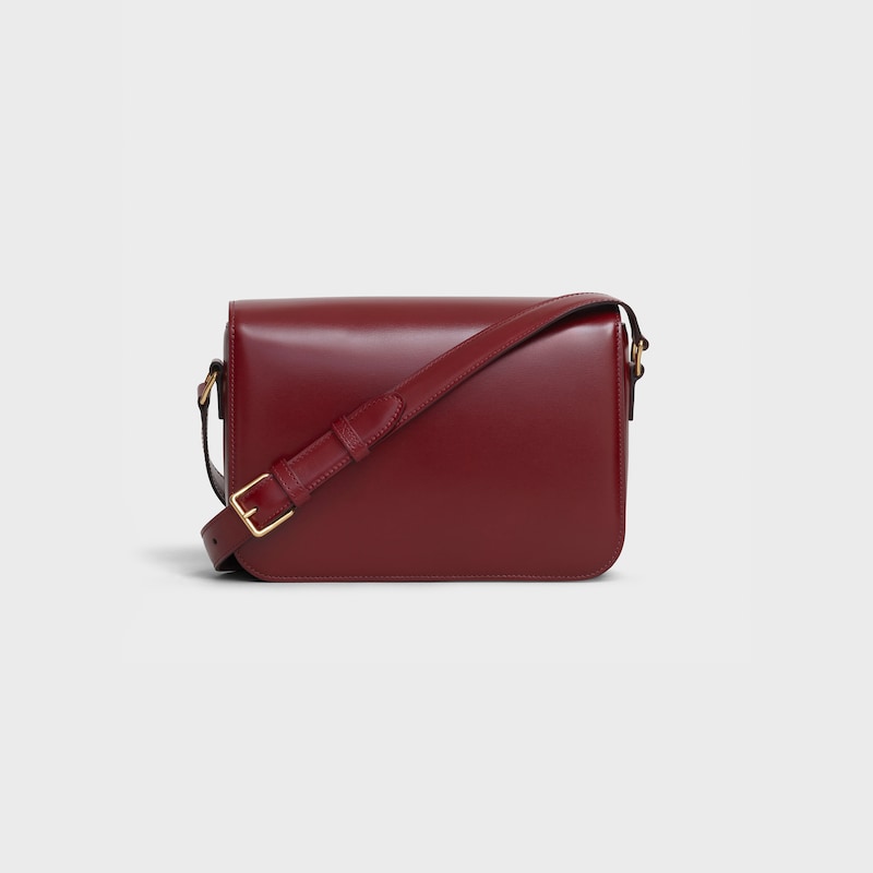 SAC TRIOMPHE CLASSIQUE veau brillant - BORDEAUX CLAIR - GIFT FINDER - 1 | CELINE