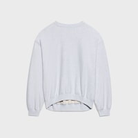 sweatshirt IN cotton fleece - PALE GREY / BLACK -  - 2 | CELINE
