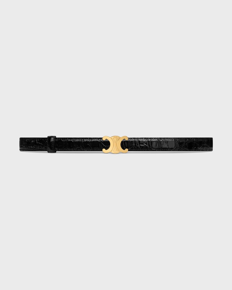 Reversible Strap 18 IN TAURILLON LEATHER AND CROCODILE EMBOSSED CALFSKIN -  -  - 1 | CELINE