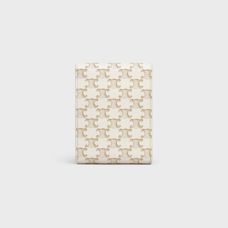 Playing Cards Case in Triomphe Canvas and Lambskin - WHITE / WHITE - CELINE MAISON - 1 | CELINE