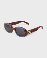 Triomphe 01 sunglasses in Acetate - Gradient Purple / Havana -  - 2 | CELINE