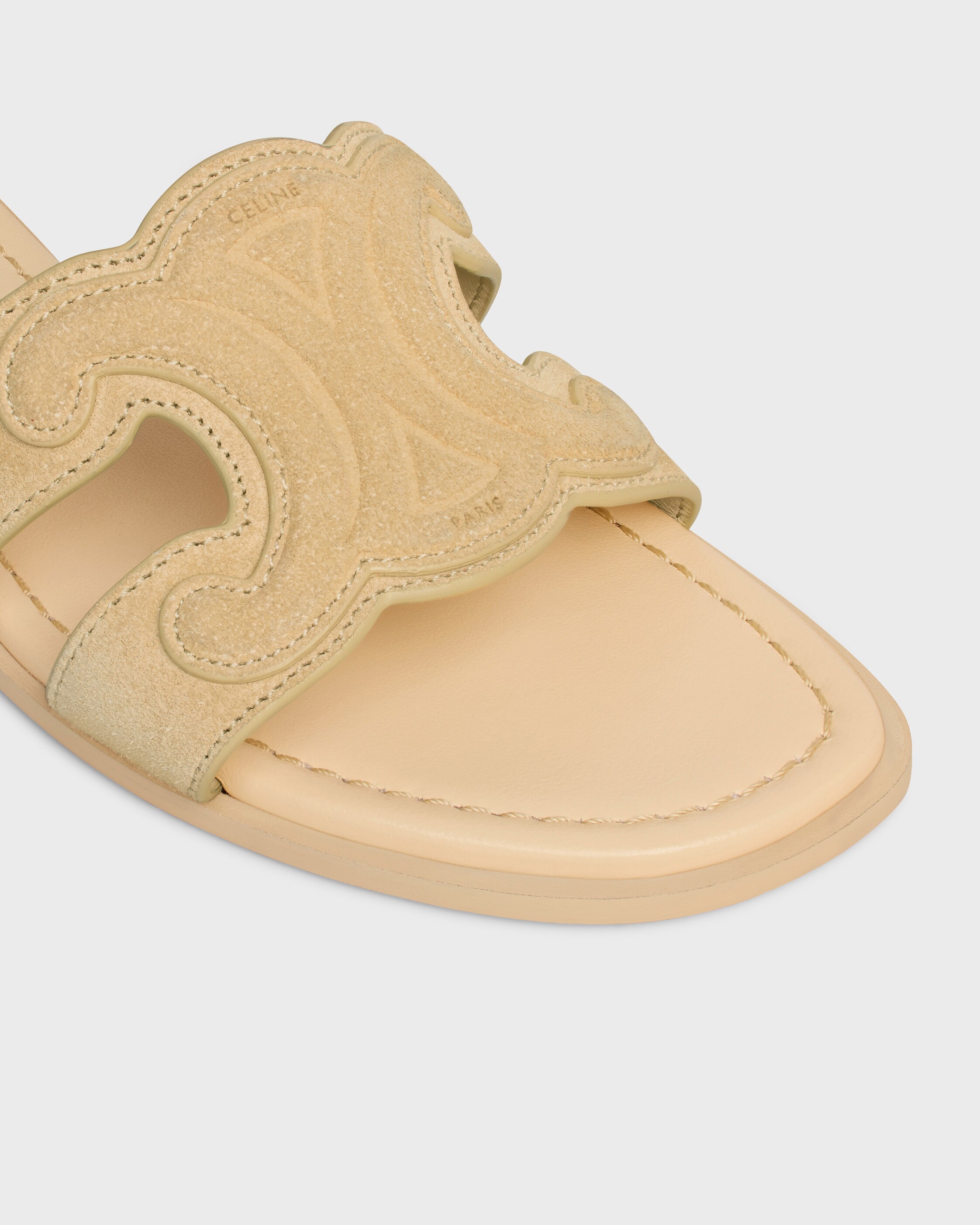 MARINA TRIOMPHE MULE IN SUEDE CALFSKIN - ORME | CELINE