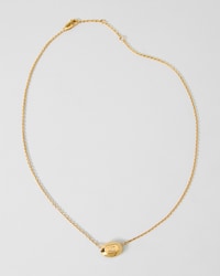 TRIOMPHE FACET NECKLACE IN BRASS WITH GOLD FINISH - GOLD - NECKLACES - 1 | CELINE