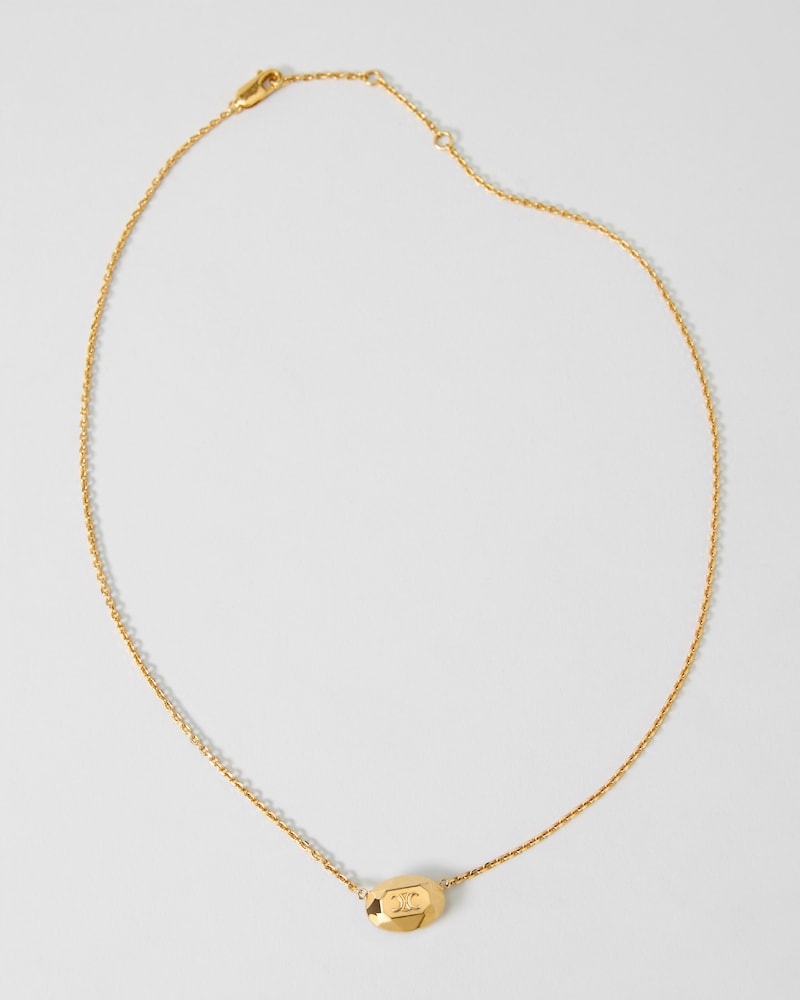 TRIOMPHE FACET NECKLACE IN BRASS WITH GOLD FINISH - GOLD - GIFTS FOR HER - 1 | CELINE