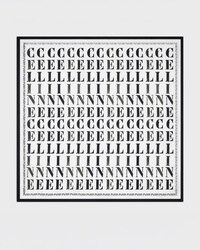 square IN silk twill - OPTIC WHITE/BLACK -  - 1 | CELINE