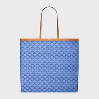 LARGE FLAT SHOPPER IN TRIOMPHE CANVAS - BLUE / BLACK - TRIOMPHE CANVAS - 1 | CELINE