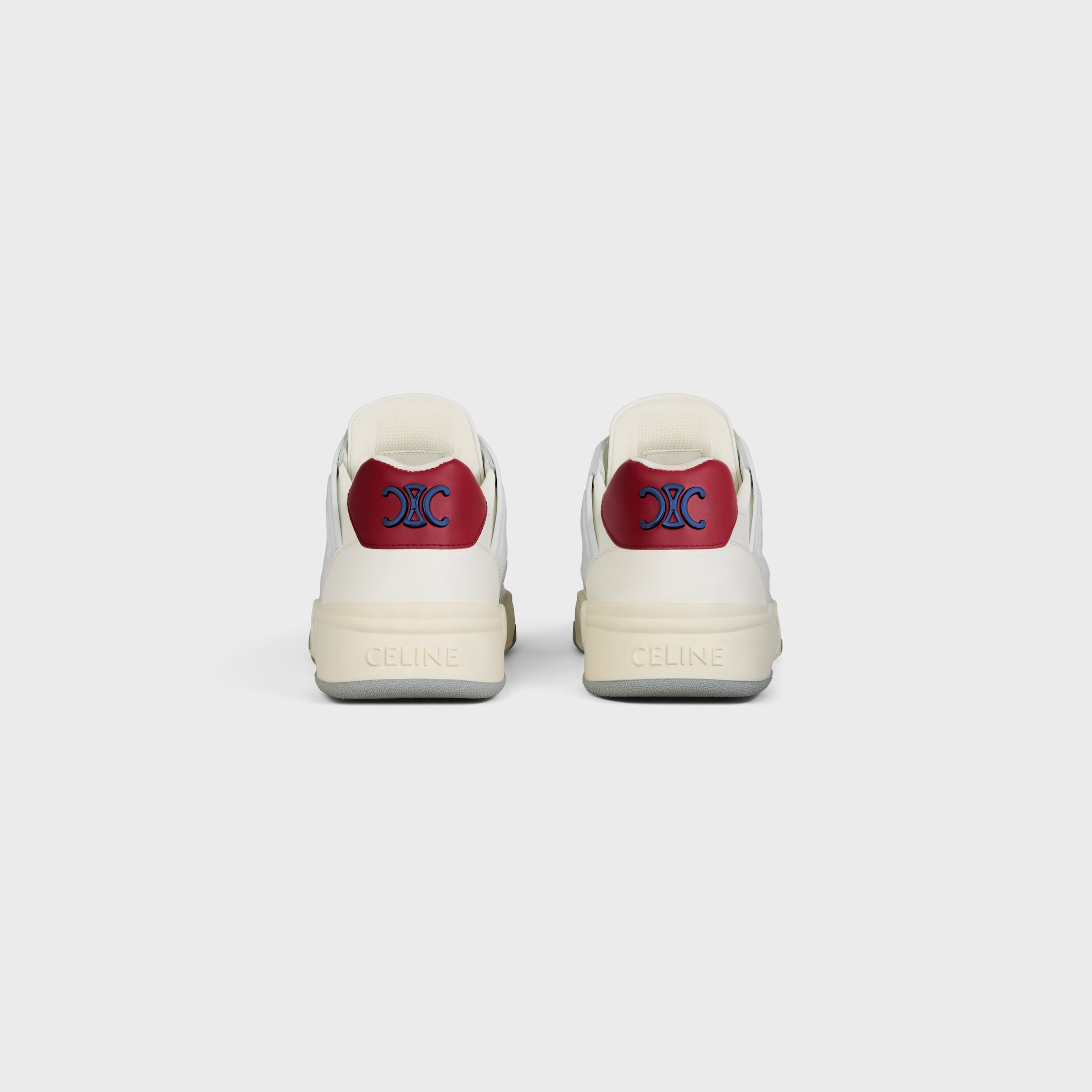 CT-09 TRAINER SNEAKER IN CALFSKIN AND MESH - OPTIC WHITE / DARK