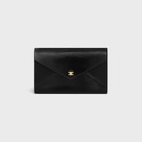 POCHETTE ENVELOPPE AVEC CHAÎNE lézard - Noir - MINI SACS - 1 | CELINE