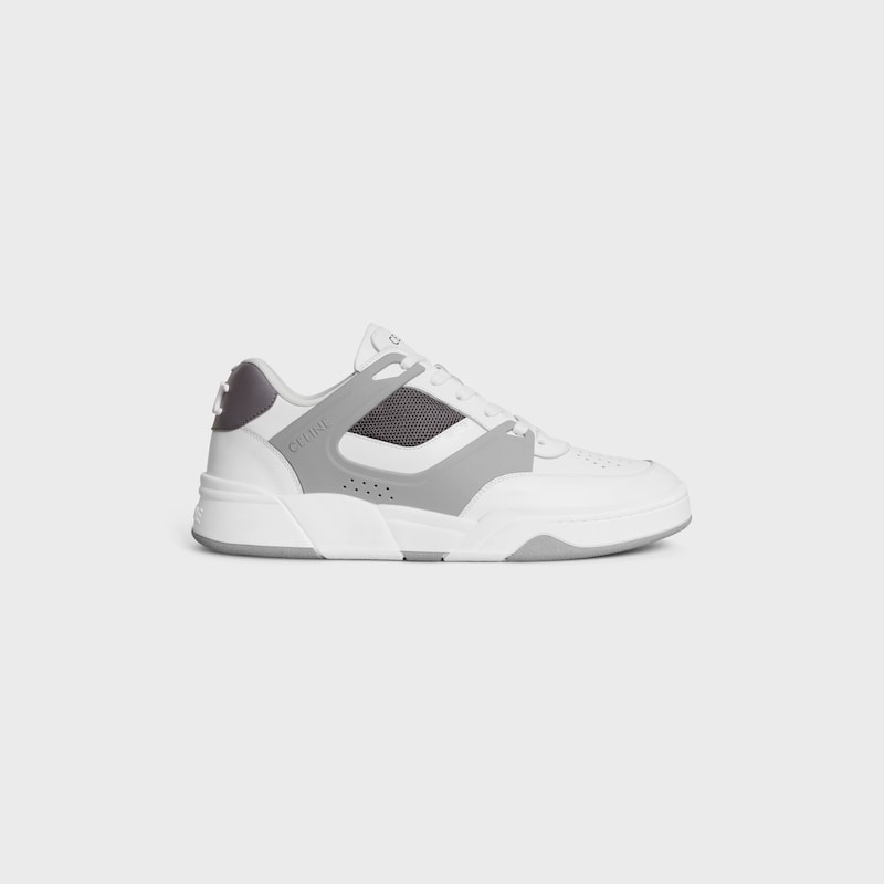 CT-09 TRAINER SNEAKER in CALFSKIN AND MESH - Optic White/Grey -  - 1 | CELINE