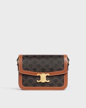 Classique Triomphe Toile Triomphe et Veau - TAN - TRIOMPHE - 1 | CELINE