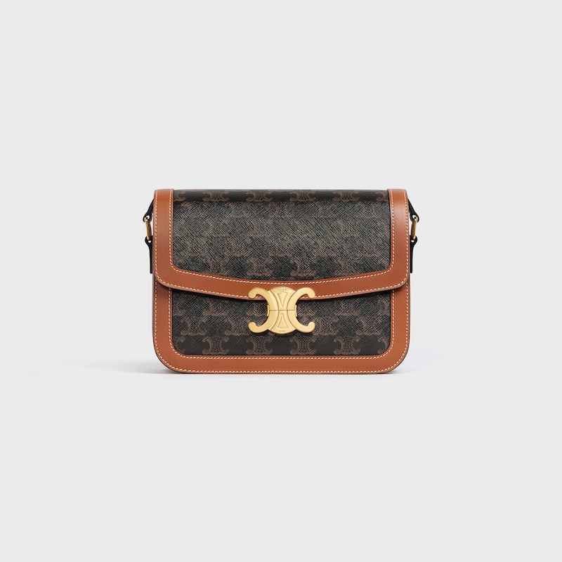 CLASSIQUE TRIOMPHE BAG IN Triomphe Canvas and Calfskin - TAN - GIFT FINDER - 1 | CELINE