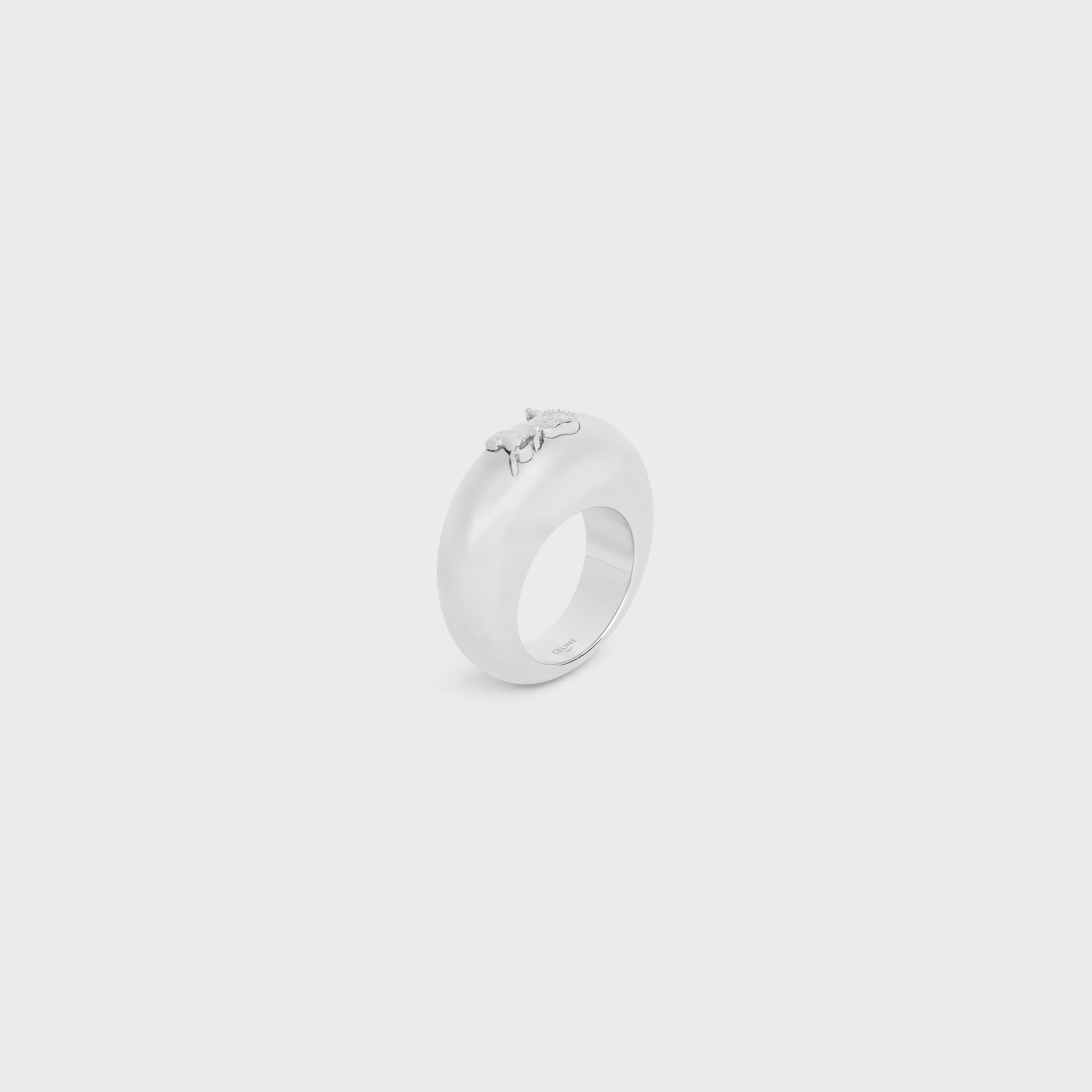 셀린느 Celine 설키 링 황동 로듐 피니시 B105C6BRA.36SI