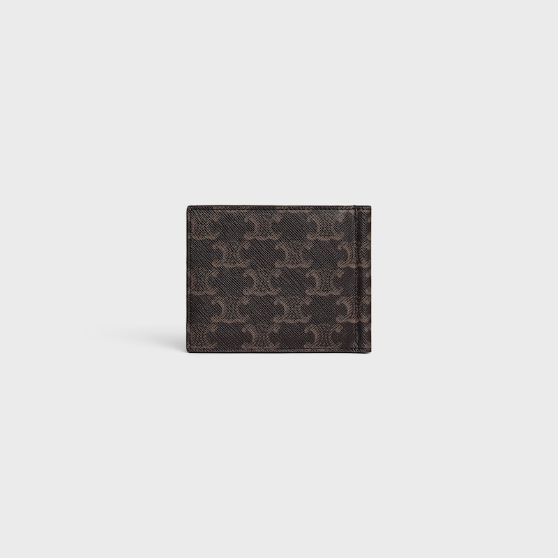 bill clip wallet IN Triomphe Canvas - BLACK - TRIOMPHE CANVAS - 1 | CELINE
