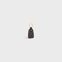 Key holder IN Triomphe canvas and calfskin - Black - POUCHES - 2 | CELINE