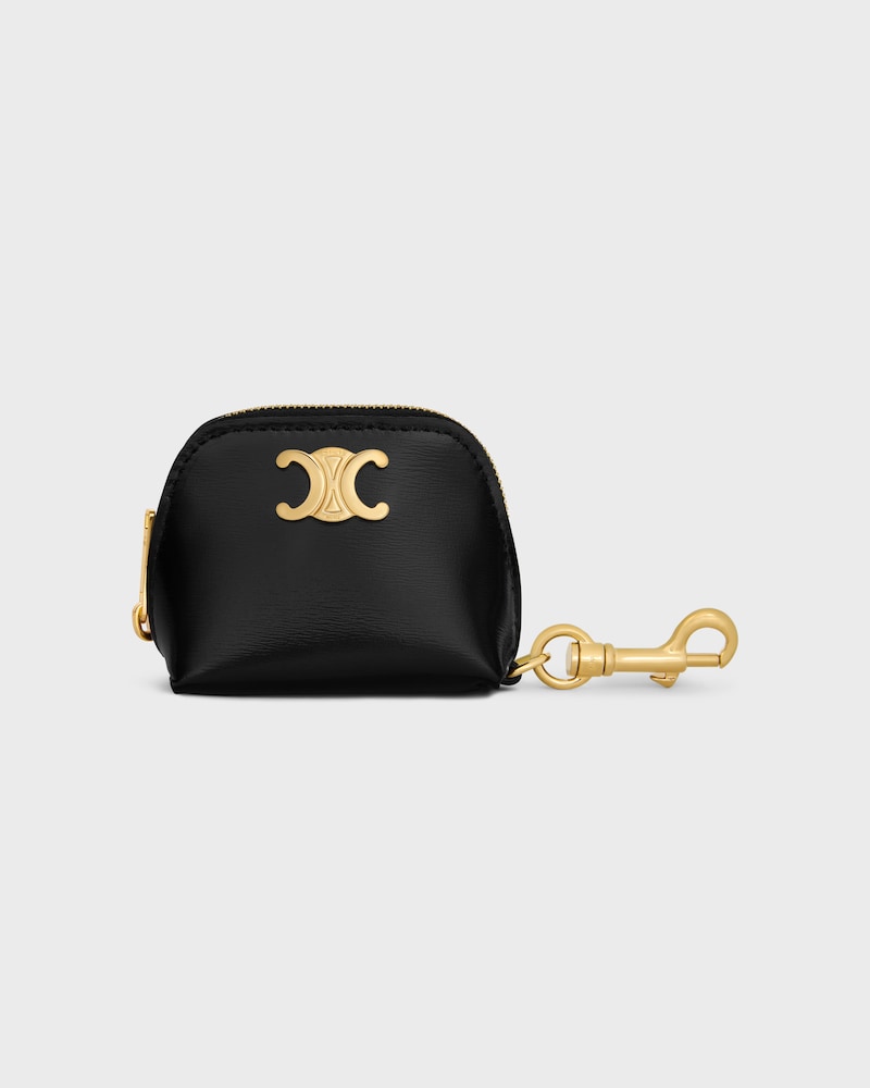 MICRO TRIOMPHE CHARM IN Shiny Calfskin - BLACK - CHARMS AND ACCESSORIES - 1 | CELINE