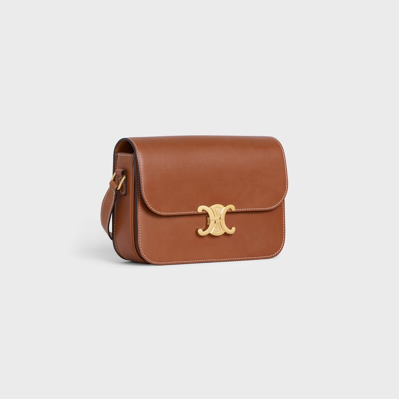 CLASSIQUE TRIOMPHE BAG IN Natural Calfskin - Tan - THE TRIOMPHE BAG - 1 | CELINE