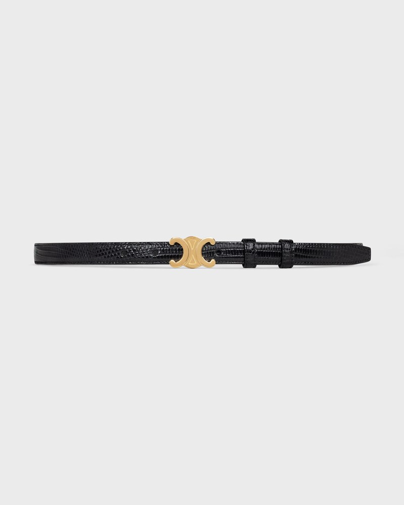Triomphe Belt 18MM in LIZARD - BLACK -  - 1 | CELINE