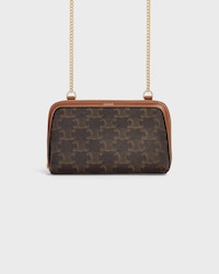 Pochette à chaîne Toile triomphe et Agneau - Tan - PETITS CADEAUX - 1 | CELINE