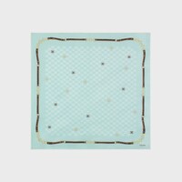 bandana IN heritage silk twill - POWDER BLUE/ WHITE/ BROWN -  - 1 | CELINE