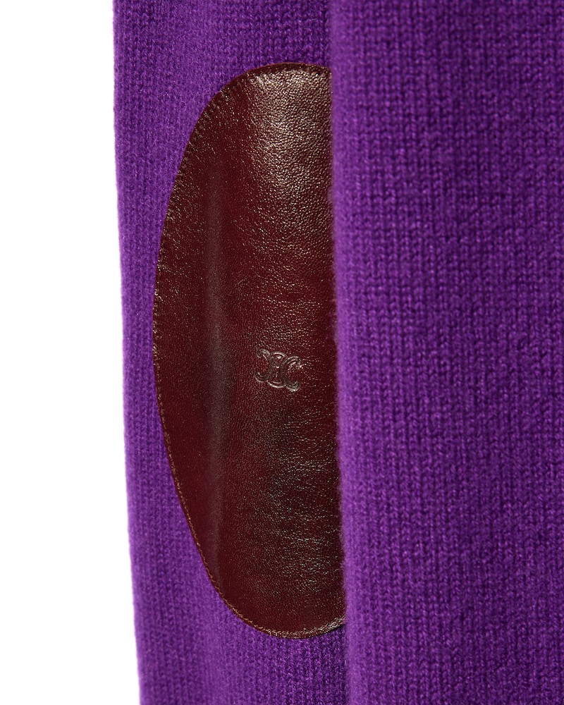 CLASSIC ELBOW-PATCH CREWNECK - ULTRAVIOLET -  - 1 | CELINE