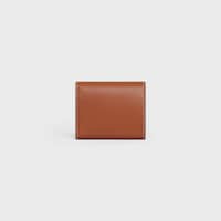 Kleine TRIOMPHE Brieftasche mit Umschlag AUS glänzendem, glattem Lammleder - TAN - GIFT FINDER - 2 | CELINE