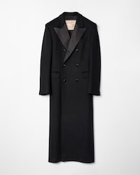 tux colonne coat IN WOOL CLOTH - BLACK -  - 1 | CELINE