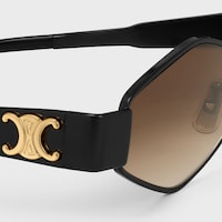 Triomphe Metal 02 sunglasses in Metal - Black / Gradient Brown -  - 2 | CELINE