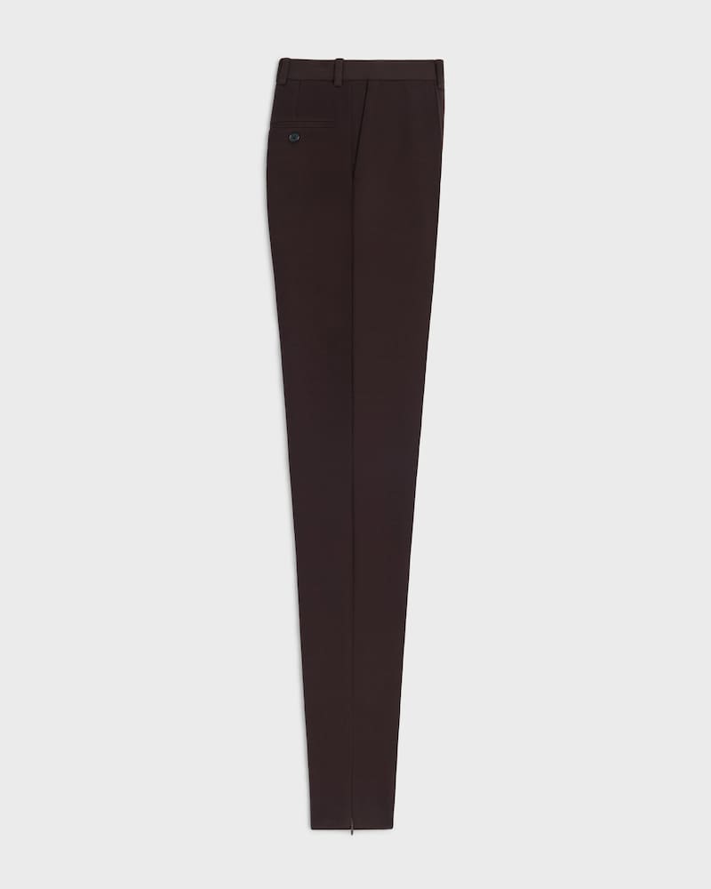 slim trousers IN stretch wool gabardine - CHOCOLAT -  - 1 | CELINE